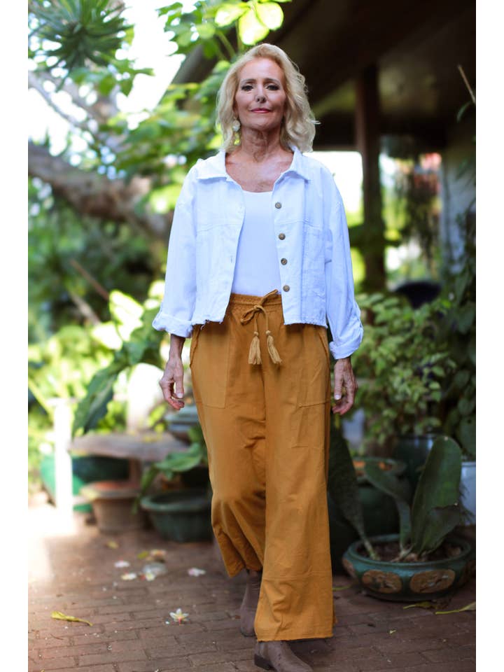 COTTON FRINGED PANT