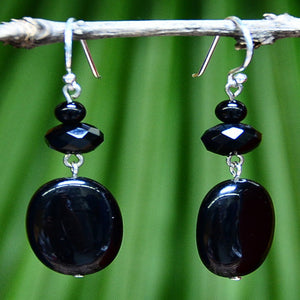 CAT NOIR EARRINGS- BLACK ONYX