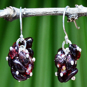 GARNET TRIBE EARRINGS - GEMSTONE