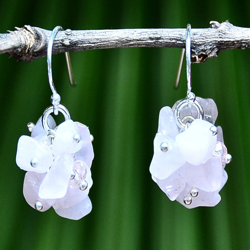 ROSE QUARTZ TRIBE EARRINGS