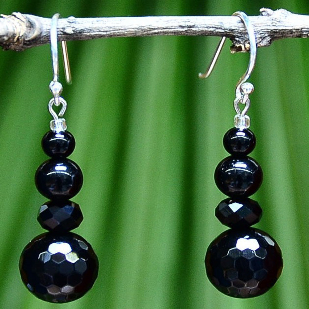 ONYX WHISPER EARRINGS- BLACK ONYX