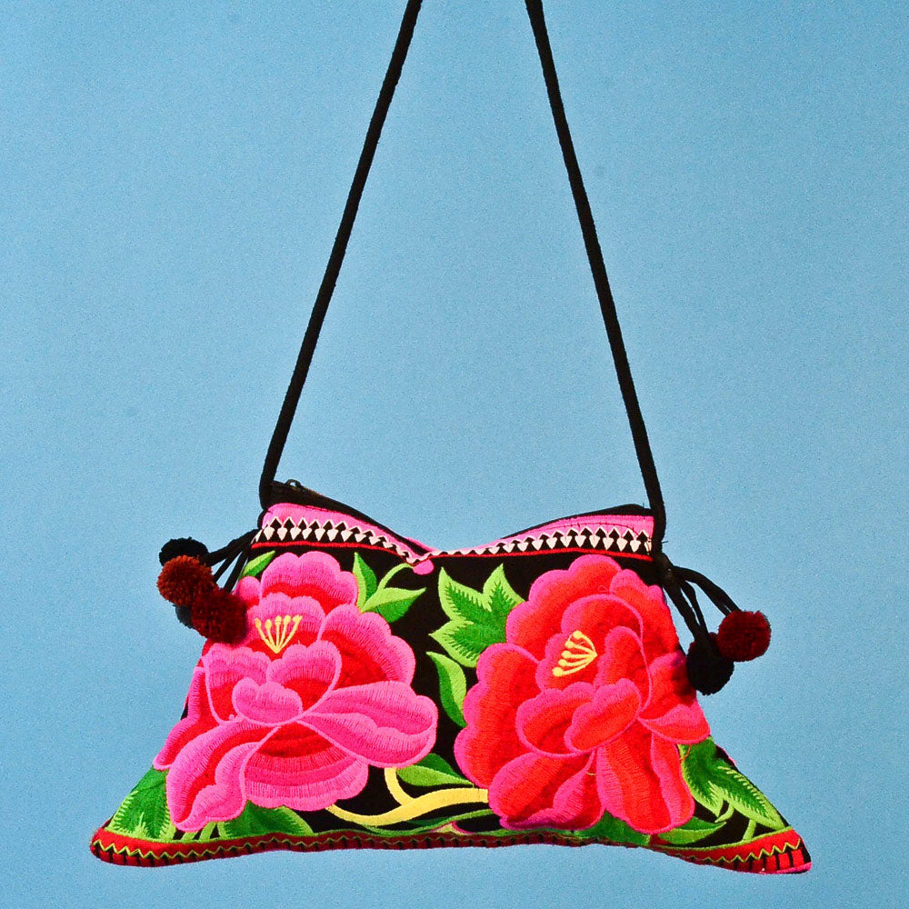 THEDA EMBROIDERED FAIR TRADE TOTE BAG