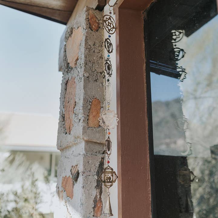 Viaan Seven Chakras Bell Wind Chime Garland-Fair Trade Home
