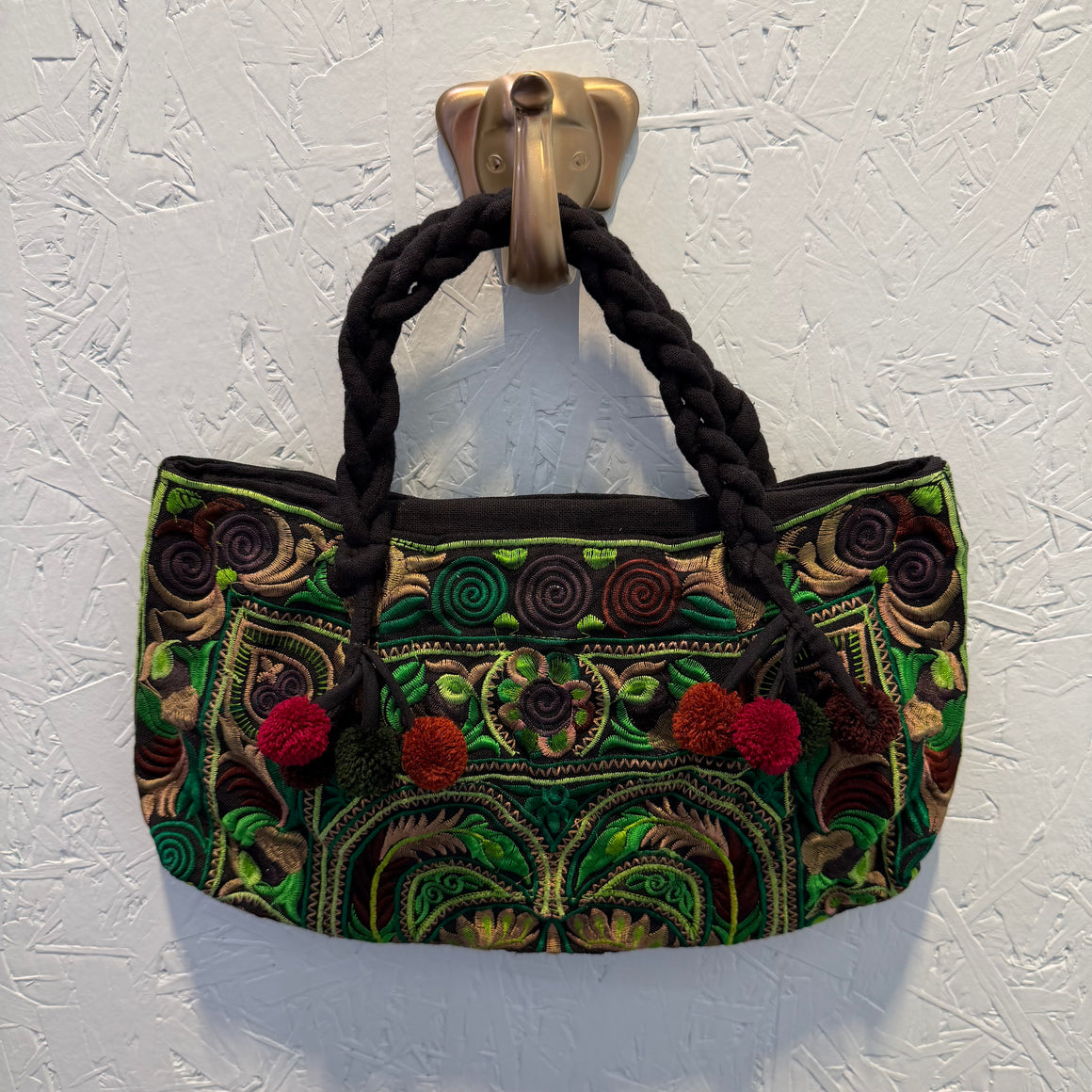 KAIA BOHO EMBROIDERED VINTAGE RECYCLED HMONG CLUTCH BAG