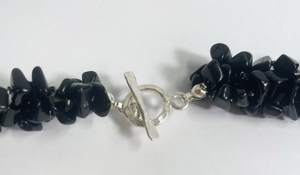 ONYX SUGAR STONE NECKLACE - BRAIDED