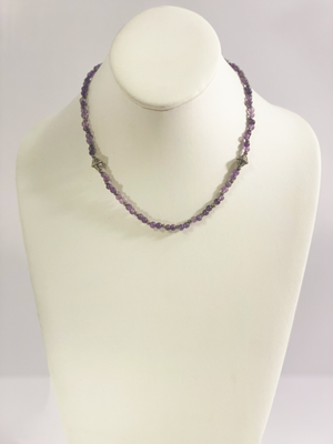 AMETHYST SILVER GLOW NECKLACE