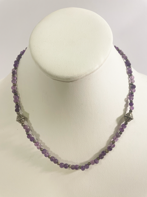 AMETHYST SILVER GLOW NECKLACE
