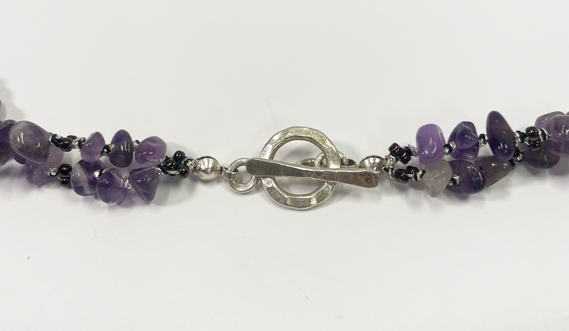 TWIN AURA AMETHYST NECKLACE
