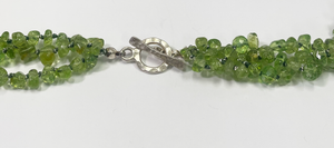 PERIDOT SUGAR STONE NECKLACE - BRAIDED