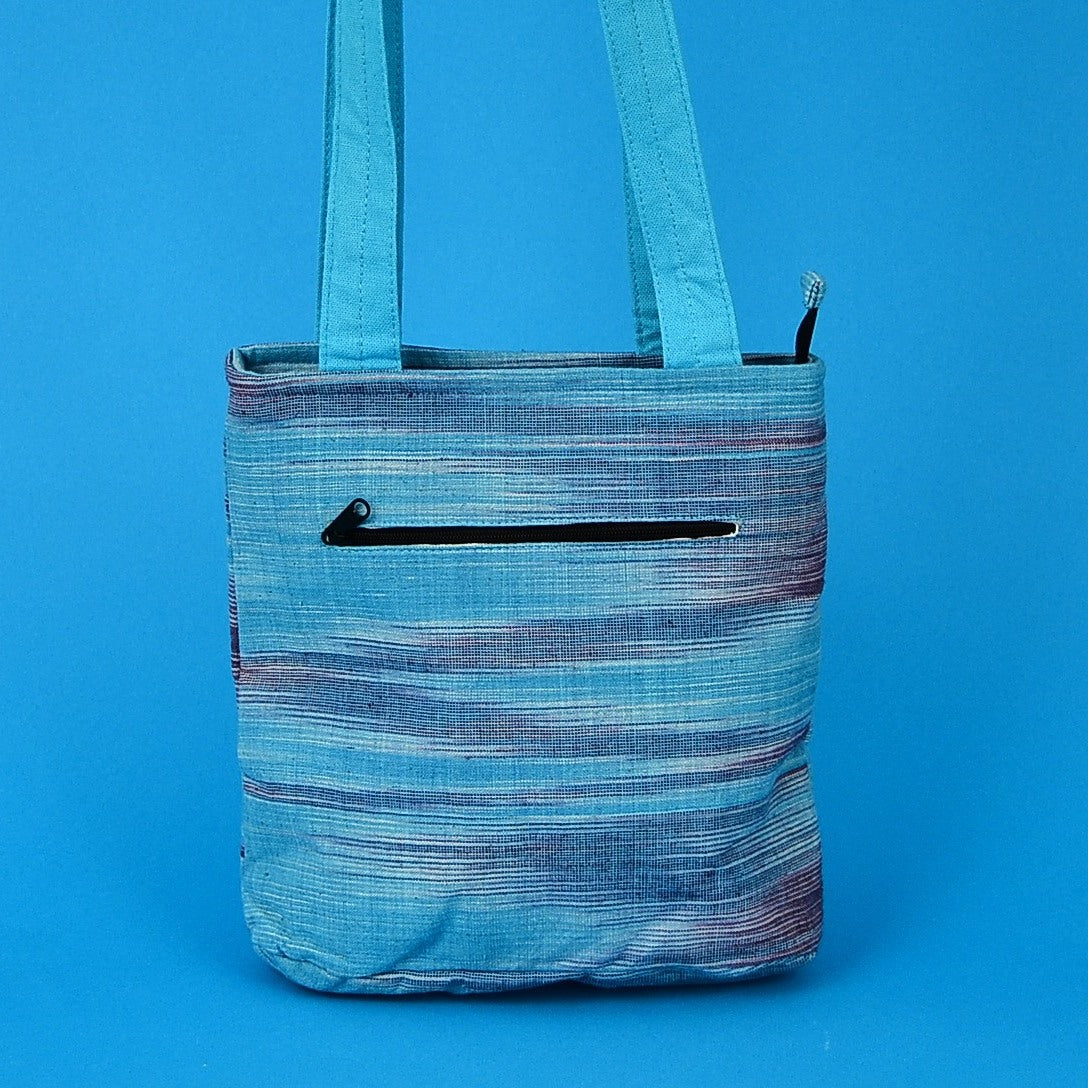 BALI ORGANIC COTTON SHOULDER BAG FAIRTRADE ~ TURQUOISE BAGS & PURSES ZENZOEY JEWELRY & ACCESSORIES 