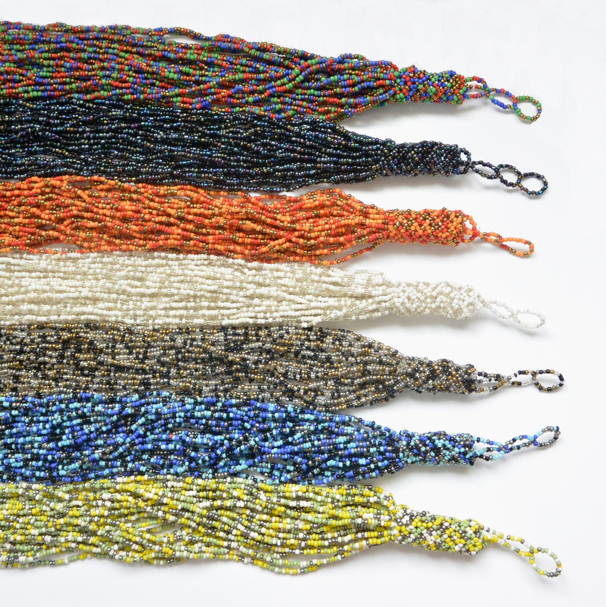 BALI ROMBAI CHOKER NECKLACE IMPORTED NECKLACES ZENZOEY JEWELRY & ACCESSORIES 23 1/2" LONG ORANGE MULTI 