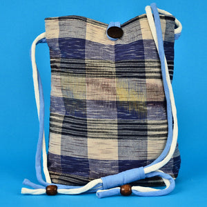 CROSS BODY MAUI ORGANIC COTTON BAG PURSE FAIRTRADE ~ BLUE BAGS & PURSES ZENZOEY JEWELRY & ACCESSORIES 