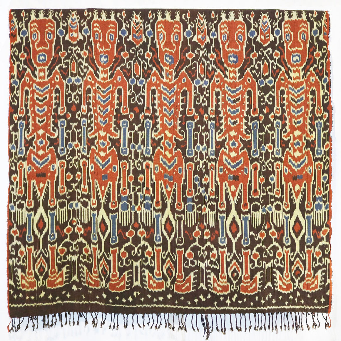 DOUBLE PANEL IKAT HINGGI ~ FIVE BROWN & RUST KINGS IKAT ZENZOEY JEWELRY & ACCESSORIES 