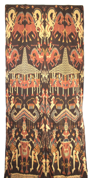 DOUBLE PANEL IKAT HINGGI ~ KING RIDING BULL FAMILY LIFE IKAT ZENZOEY JEWELRY & ACCESSORIES 