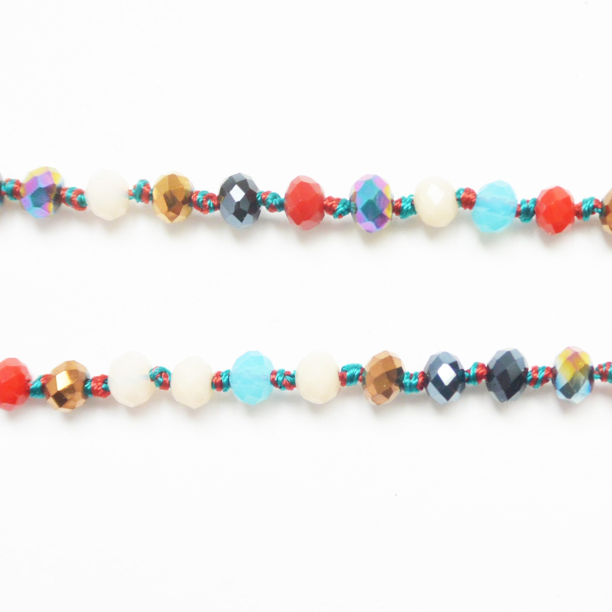 KRISTAL ~ SILVER BUDDHA MULTI-COLORED MALA MALA NECKLACES ZENZOEY JEWELRY & ACCESSORIES 